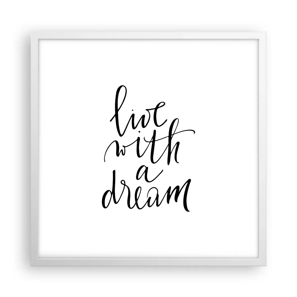 Poszter fekete keretben - Természetesen - 50x50 cm