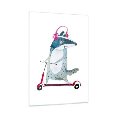 Üveg kép - Borzas örömök - 50x70 cm