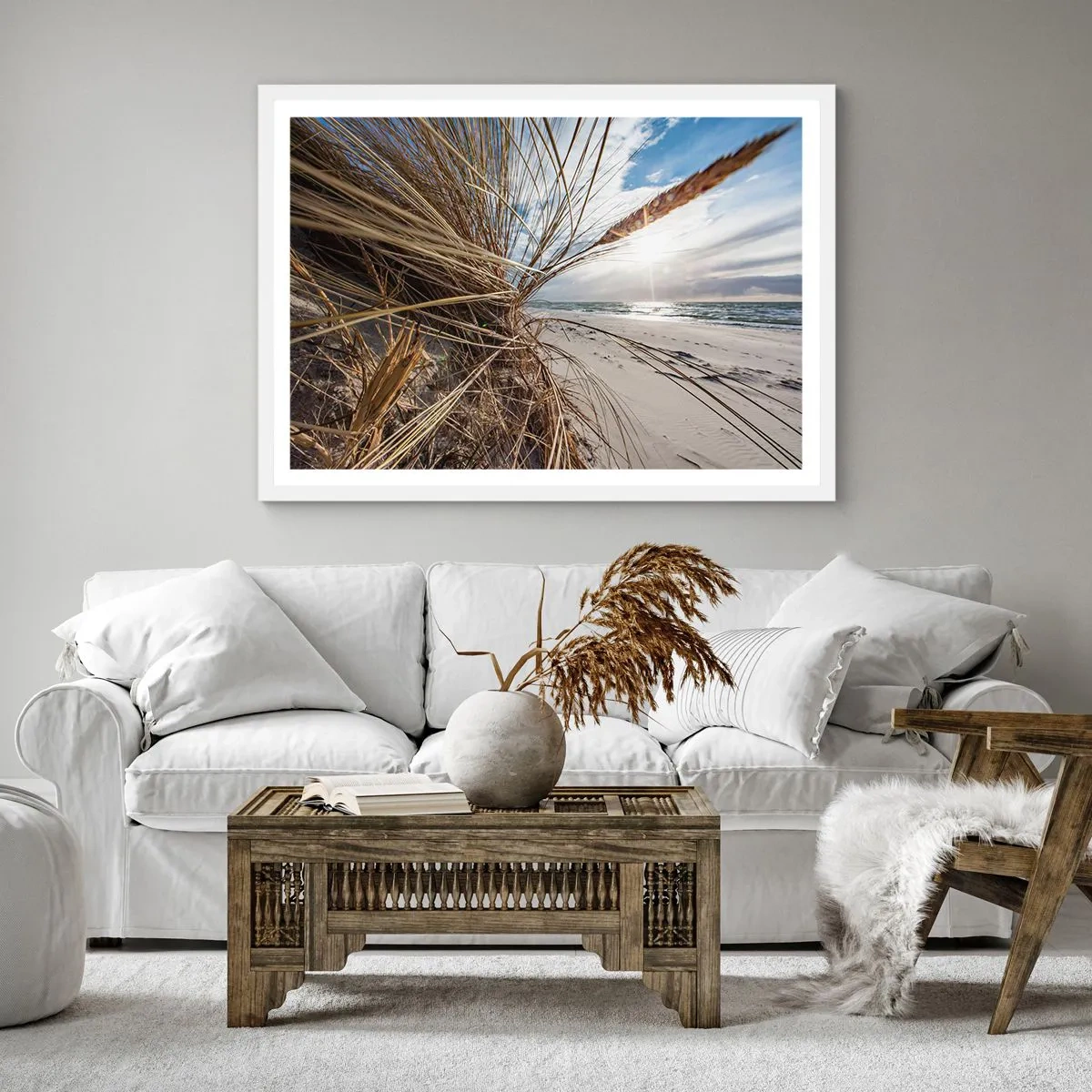 Poszter fekete keretben - Az elemek találkozása - 60x60 cm