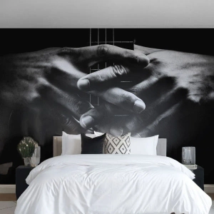Fotótapéta Premium Canvas - Művész imája - Gitáros, Zenész, Gitár - 200x140 cm