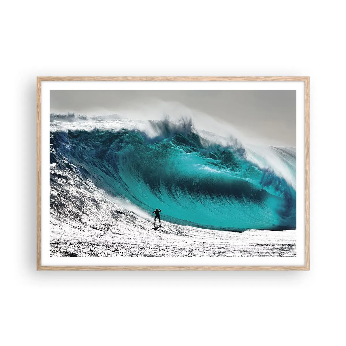 Poszter világos tölgy keretben - Kihívás elfogadva - 100x70 cm