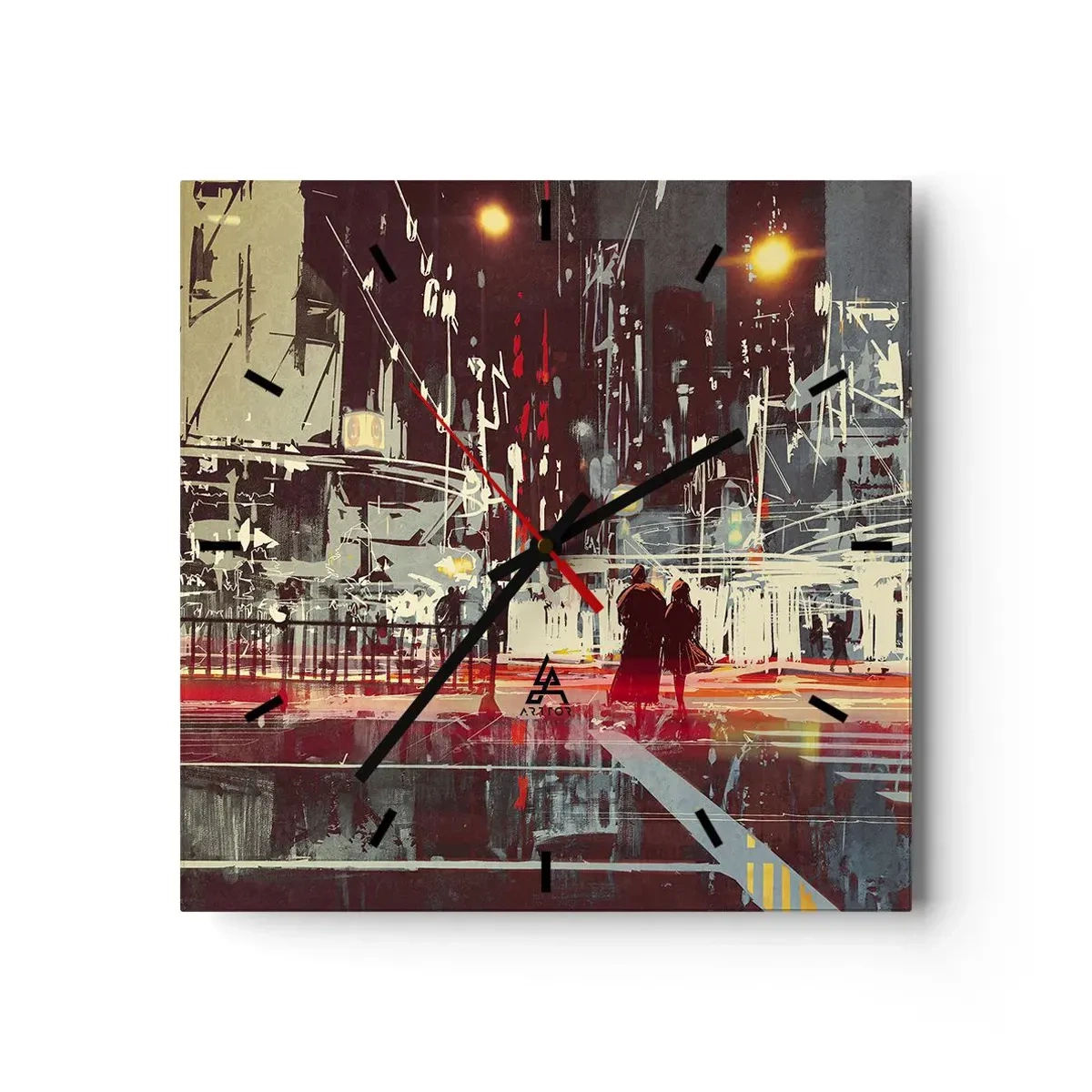 Falióra, Óra - Egy nagyvárosi átkelő - 40x40 cm