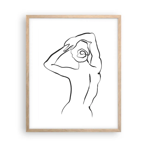 Poszter világos tölgy keretben - Reggeli cselekvés - 40x50 cm