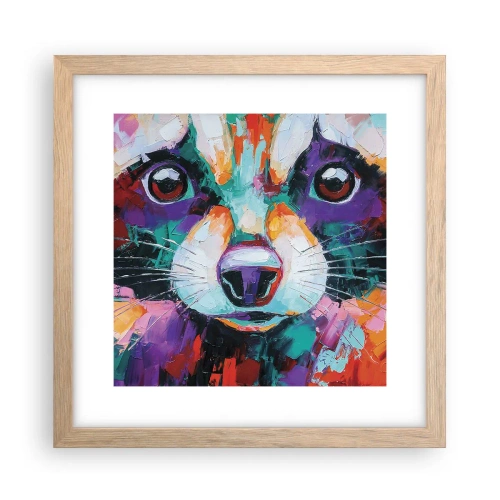 Poszter világos tölgy keretben - Csak jó érzelmek - 30x30 cm