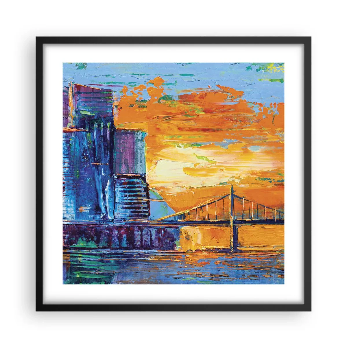 Poszter fehér keretben - Kultúra és természet - 50x50 cm