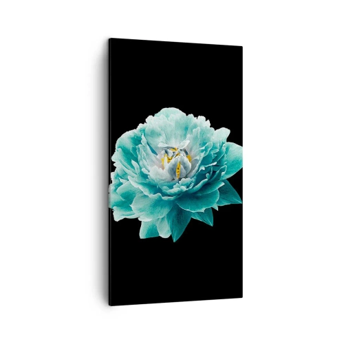 Vászonkép - Kék és arany szirmok - 45x80 cm