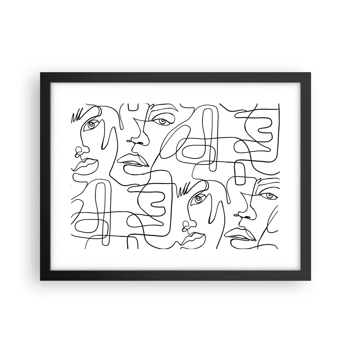 Poszter fehér keretben - Összegabalyodott érzelmekben - 40x30 cm