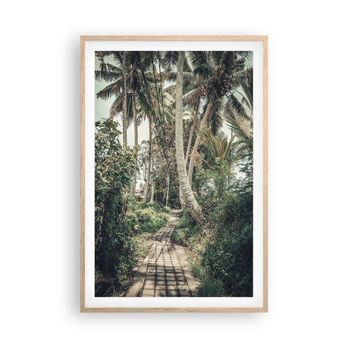 Poszter világos tölgy keretben - Pálma sugárút - 61x91 cm
