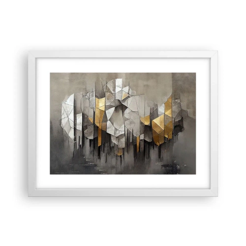 Poszter fekete keretben - Kompozíció jégből és fényből - 40x30 cm