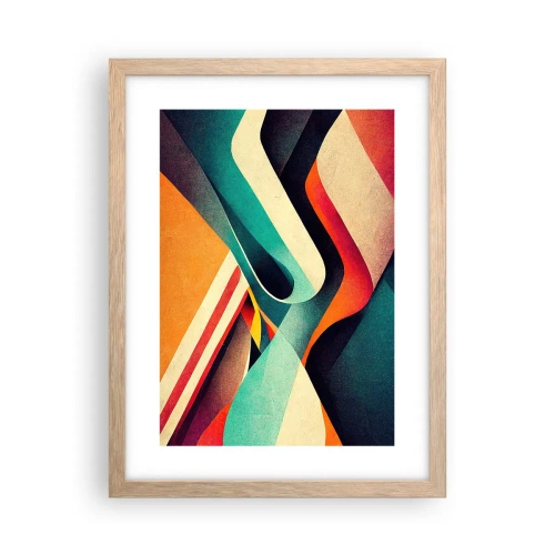 Poszter világos tölgy keretben - Intenzív kompozíció - 30x40 cm