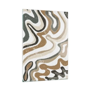 Üveg kép - Földszínű színek kanyarulatai - 50x70 cm