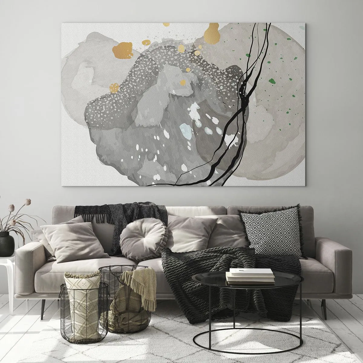 Üveg kép - Organikus kompozíció - 120x80 cm