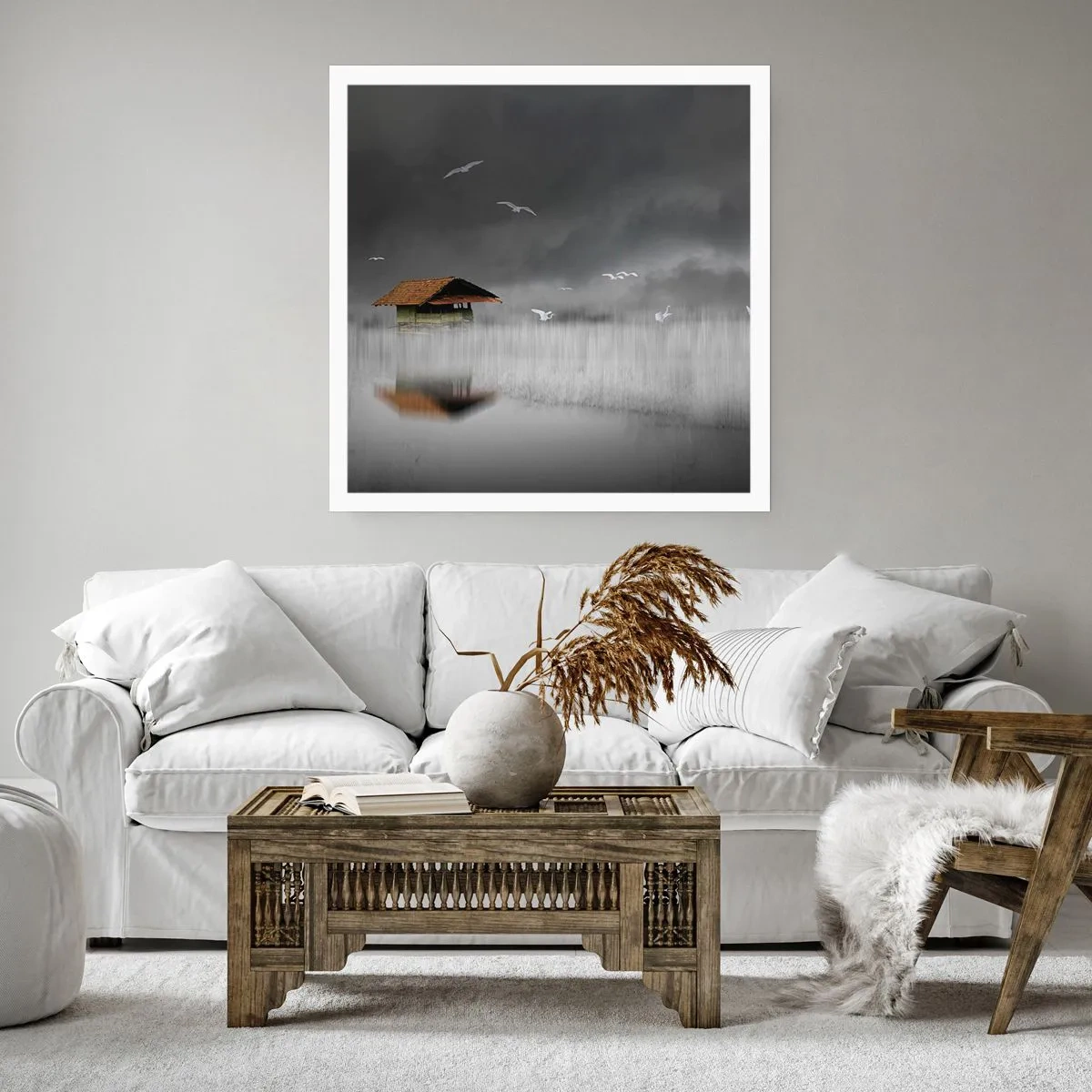 Poszter - Menedék az esőtől - 60x60 cm