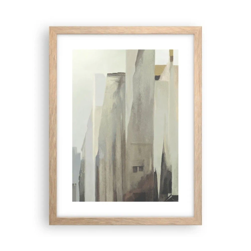 Poszter világos tölgy keretben - Álom a városról - 30x40 cm