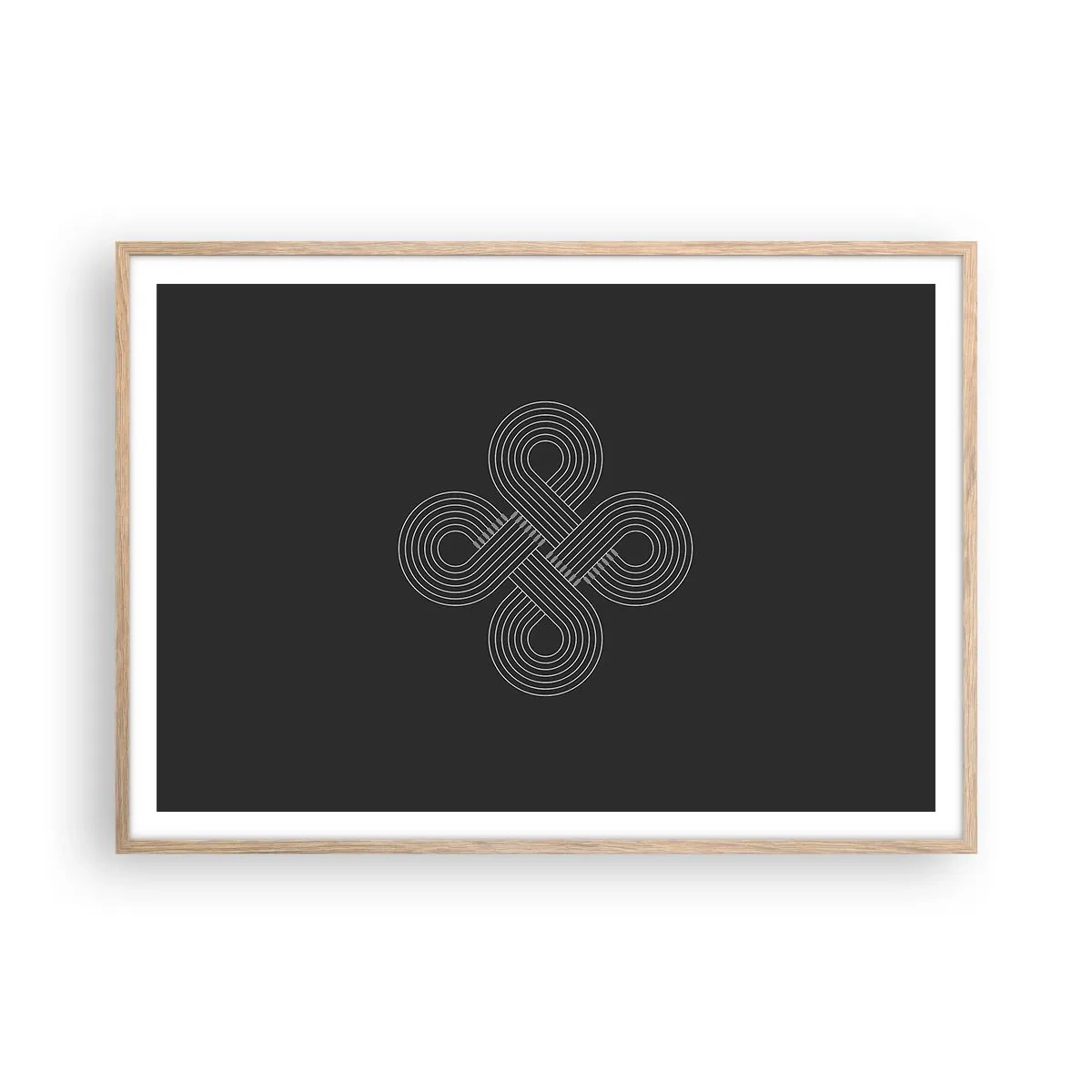 Poszter világos tölgy keretben - Kelta szellemben - 100x70 cm