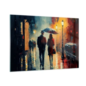 Üveg kép - Városi love strory - 100x70 cm