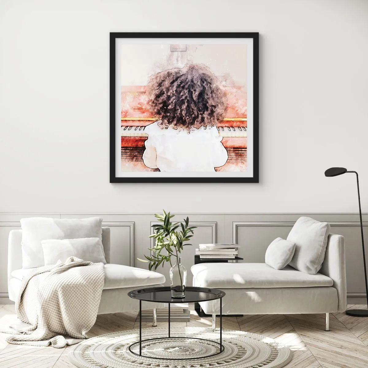 Poszter fehér keretben - Az új világban - 40x40 cm