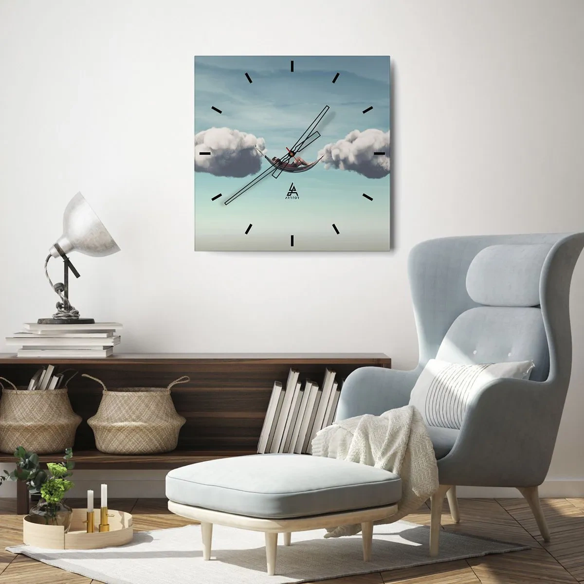 Falióra, Óra - Egy pillanatnak a gyönyörűsége - 30x30 cm