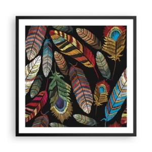 Poszter fehér keretben - A madárkarnevál - 60x60 cm