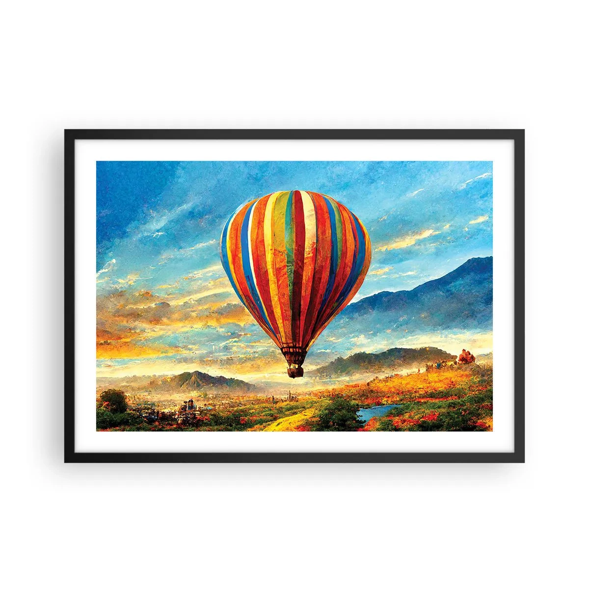 Poszter fehér keretben - A csendben többet látsz - 70x50 cm