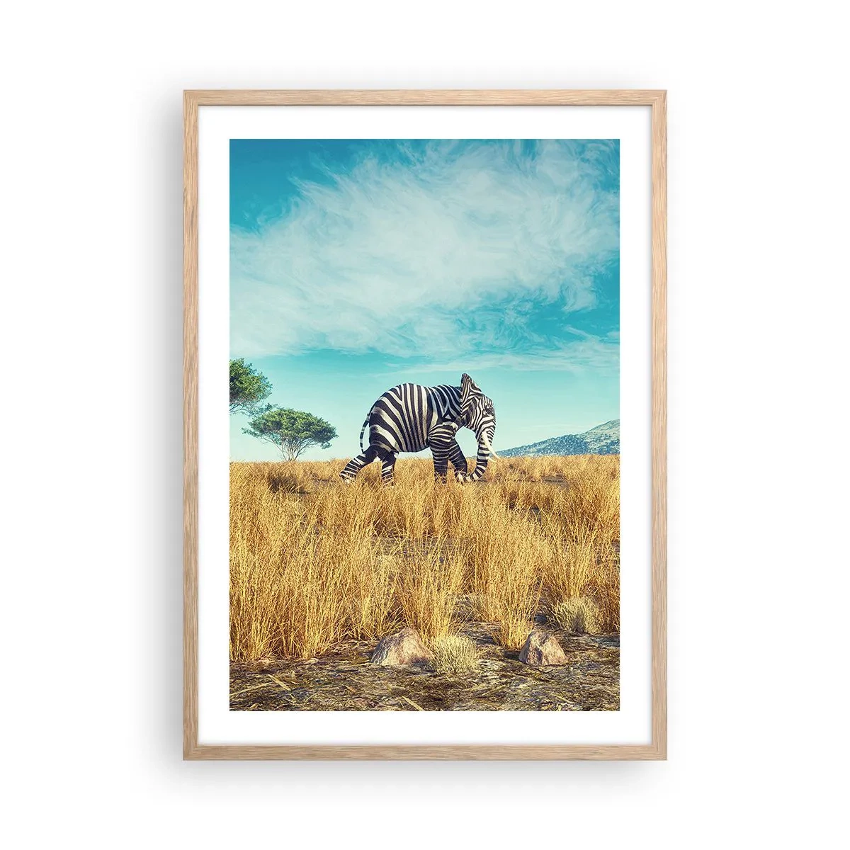 Poszter világos tölgy keretben - A szürke már nem menő - 50x70 cm