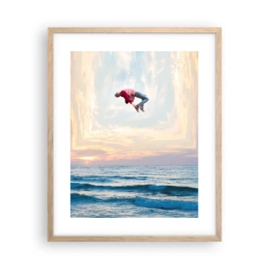 Poszter világos tölgy keretben - Egy másik dimenzióba - 40x50 cm