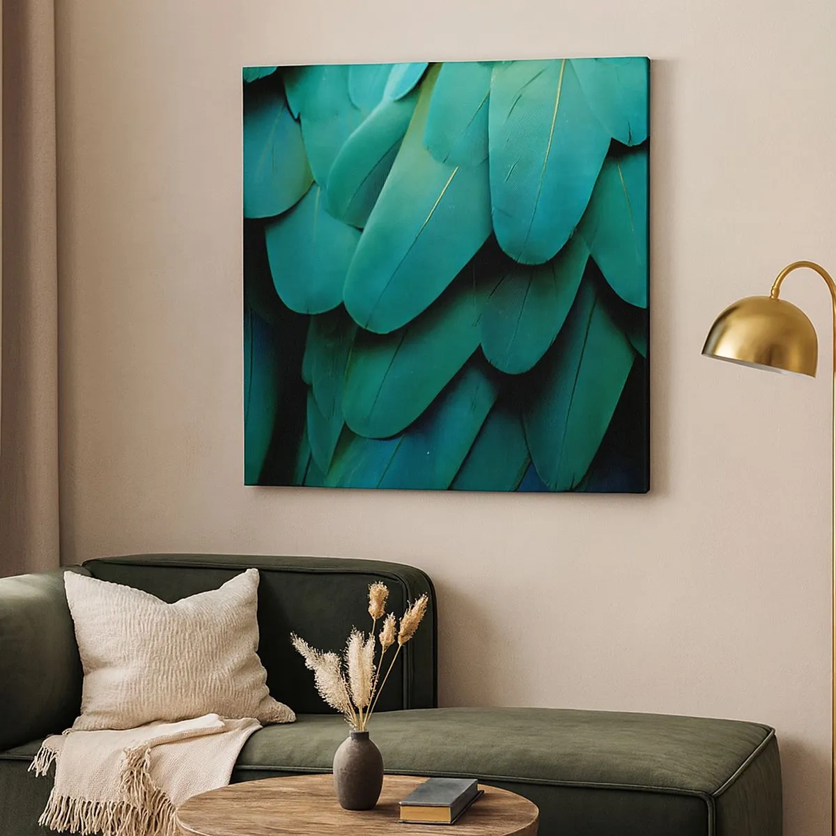 Vászonkép - A papagájtermészet precizitása - 30x30 cm