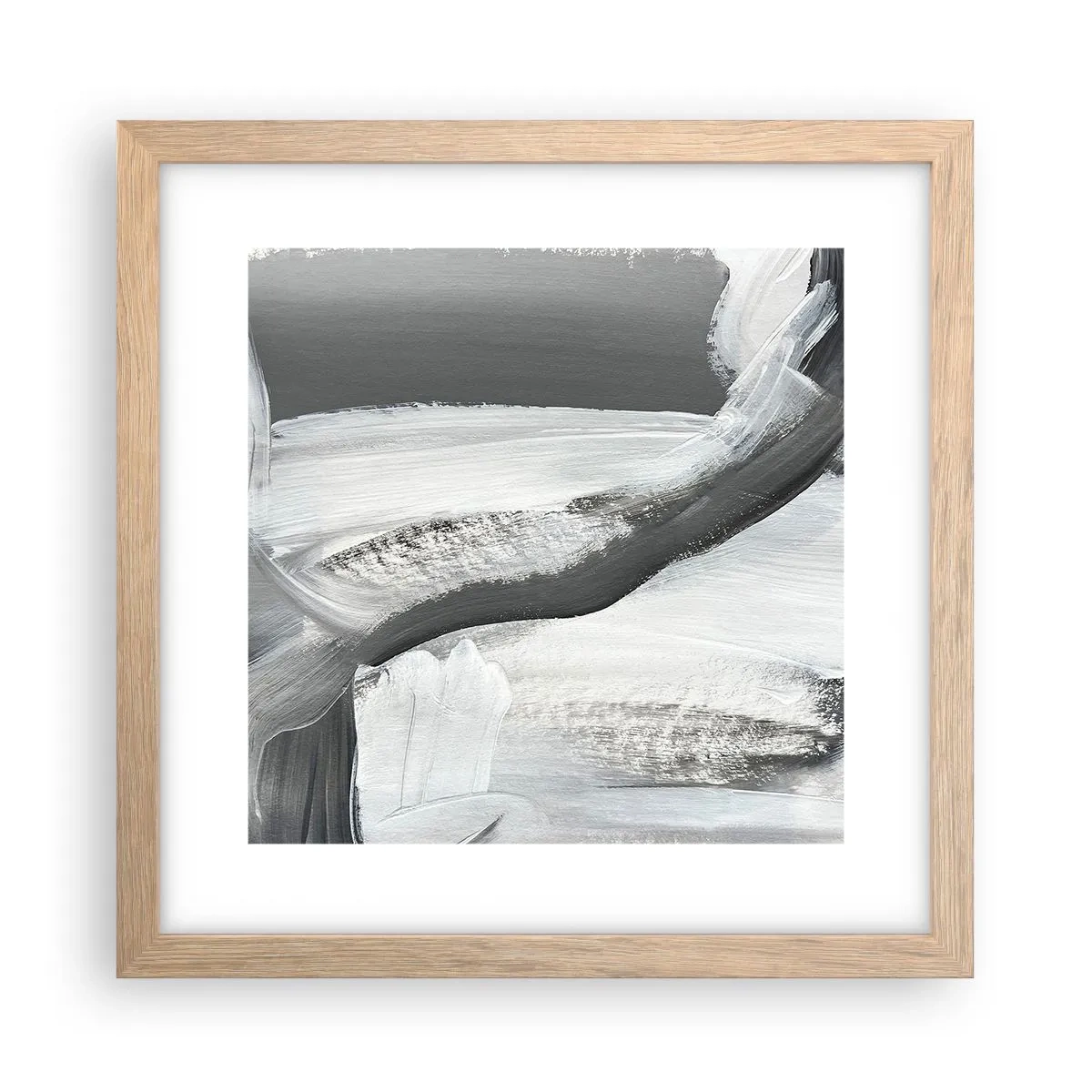 Poszter világos tölgy keretben - Határozott mozgással - 30x30 cm