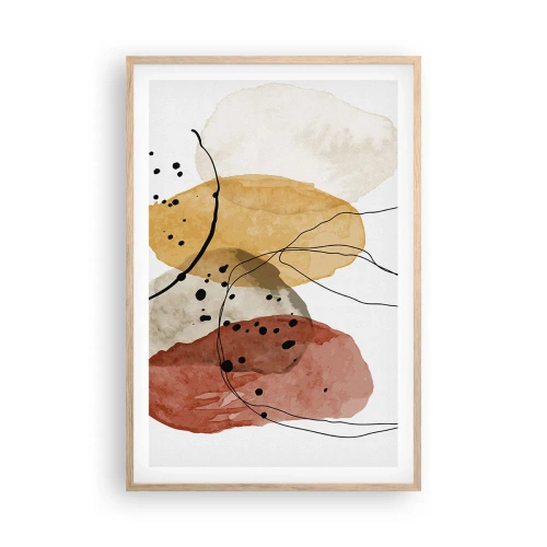 Poszter világos tölgy keretben - Mint a könnyű, friss levegő - 61x91 cm