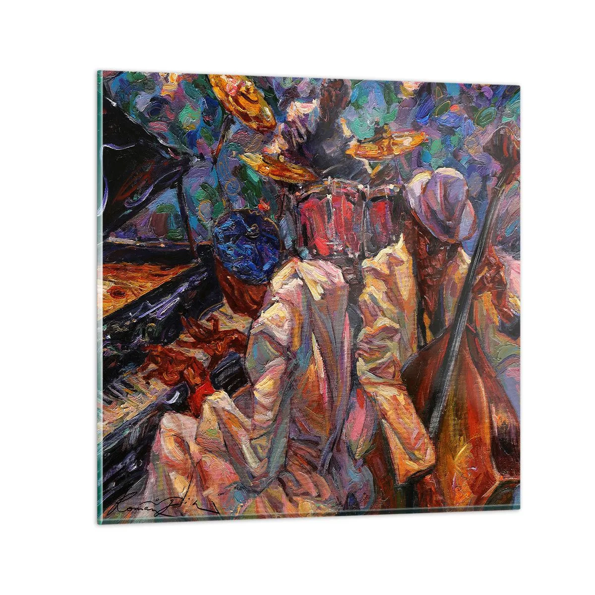 Üveg kép - Egy ritmusban - 70x70 cm