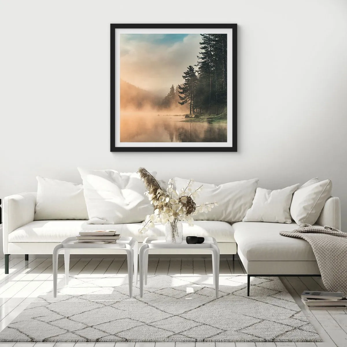 Poszter fehér keretben - A nap születése - 50x50 cm