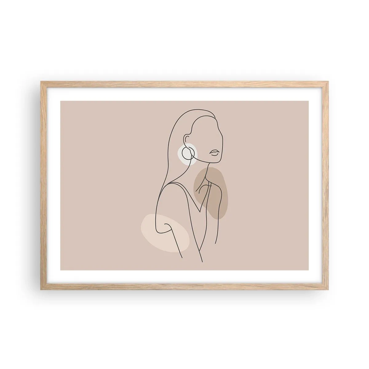 Poszter világos tölgy keretben - Leány ikonja - 70x50 cm