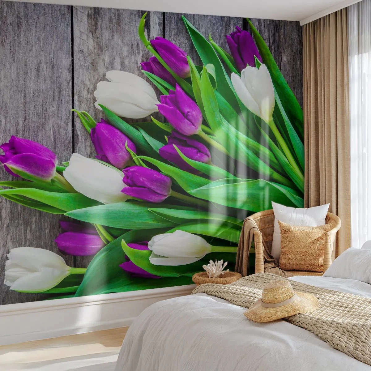 Öntapadós Fotótapéta Deluxe Sticker - Egy tavaszi ünnep napján - Virágok, Tulipánok, Csokor virág - 450x315 cm