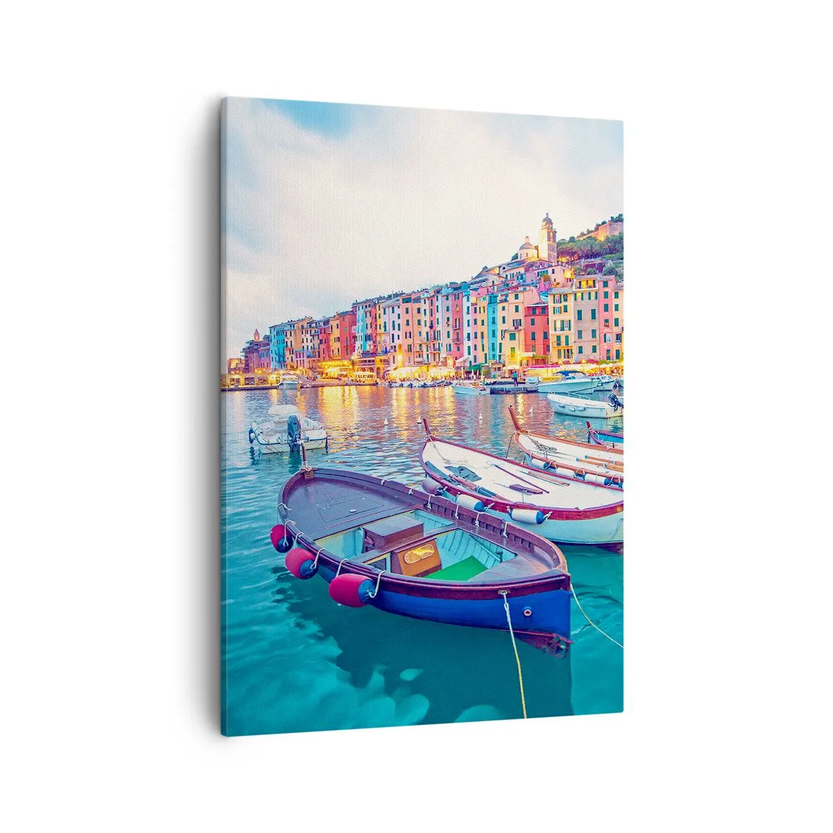 Vászonkép - Színes este a kikötőben - 50x70 cm