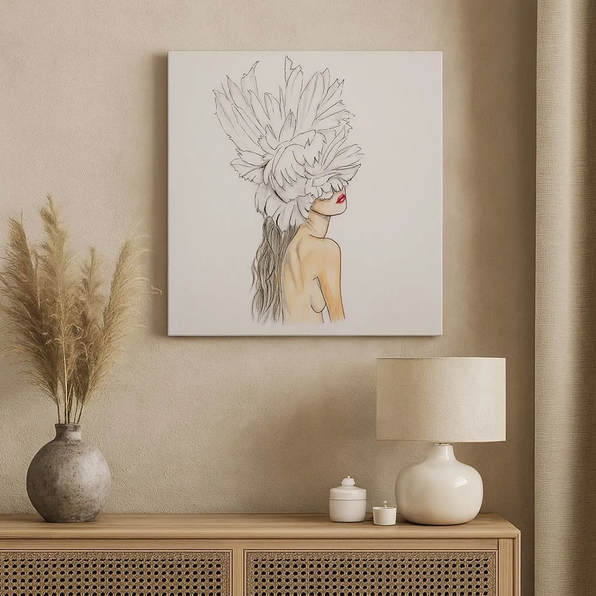 Vászonkép - Koronás szépség - 30x30 cm