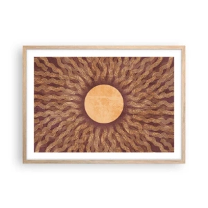 Poszter világos tölgy keretben - A nap ikonja - 70x50 cm