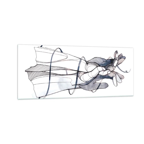 Üveg kép - Érintés tanulmányozása - 100x40 cm