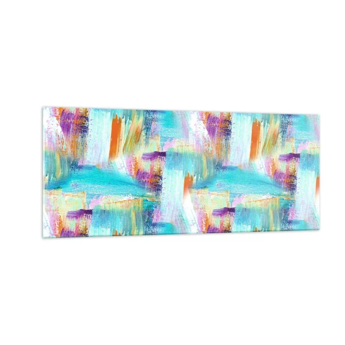 Üveg kép - Vidám firka - 100x40 cm
