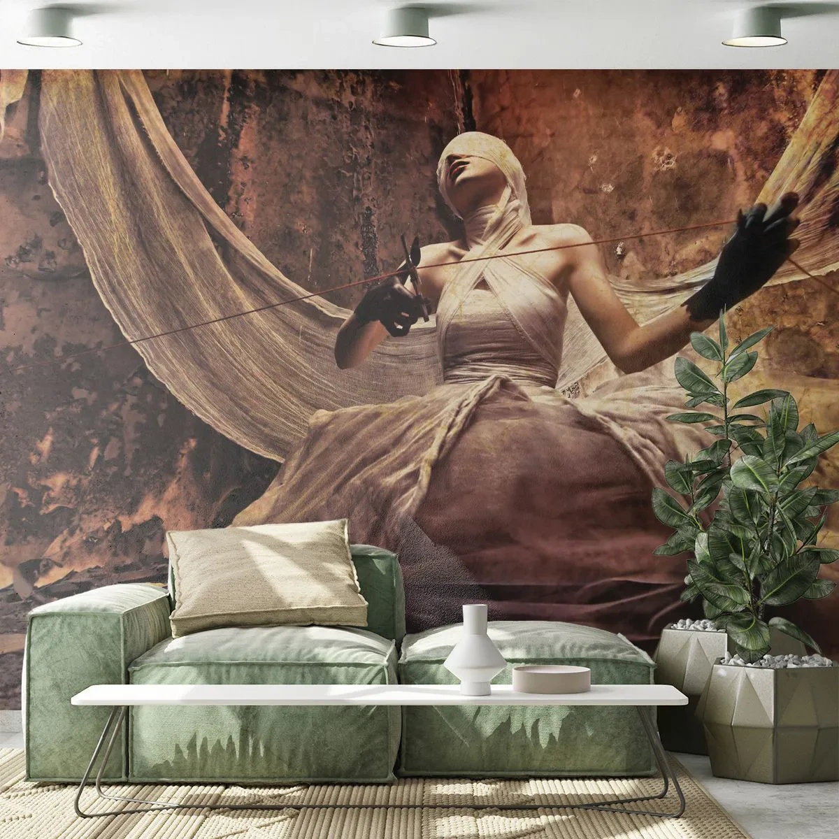 Fotótapéta Premium Sand - A sors istennője - Színház, Darab, Férfi - 100x70 cm