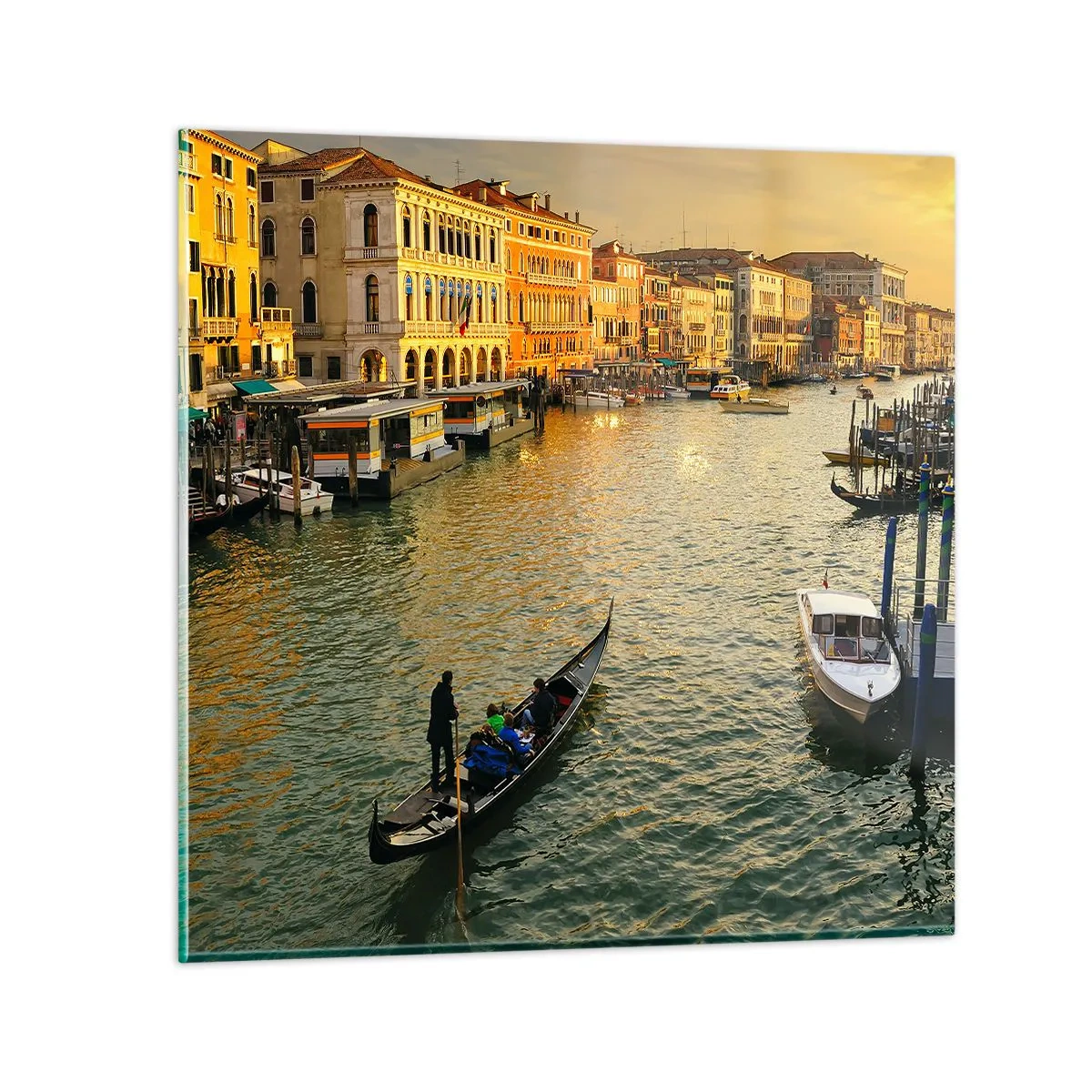 Üveg kép - Az utca napos oldalán - 40x40 cm