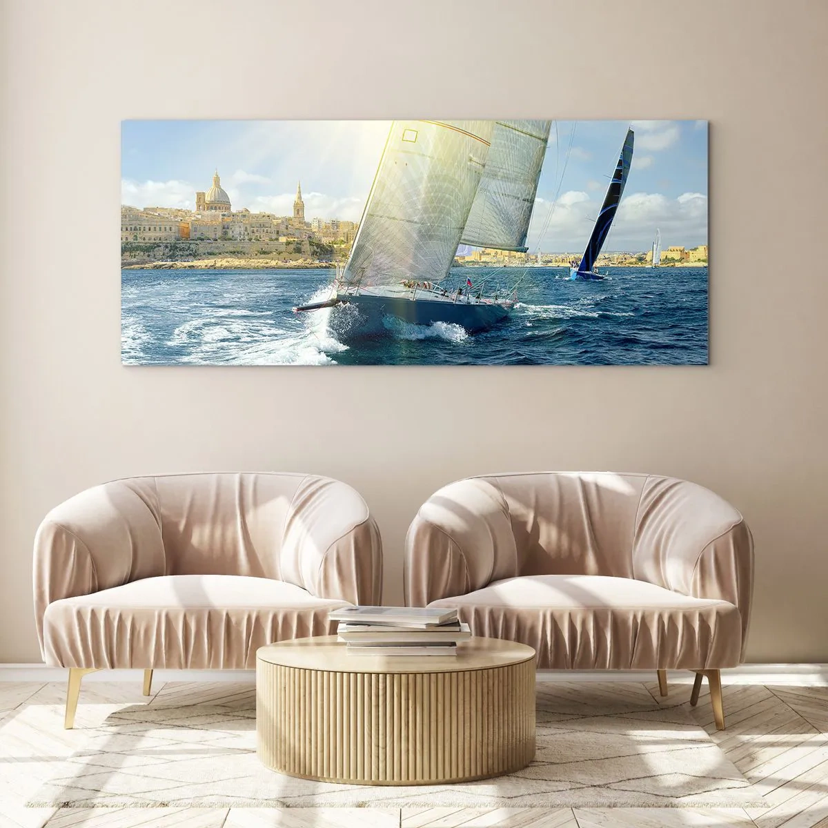 Üveg kép - Ideje elhagyni a várost - 100x40 cm