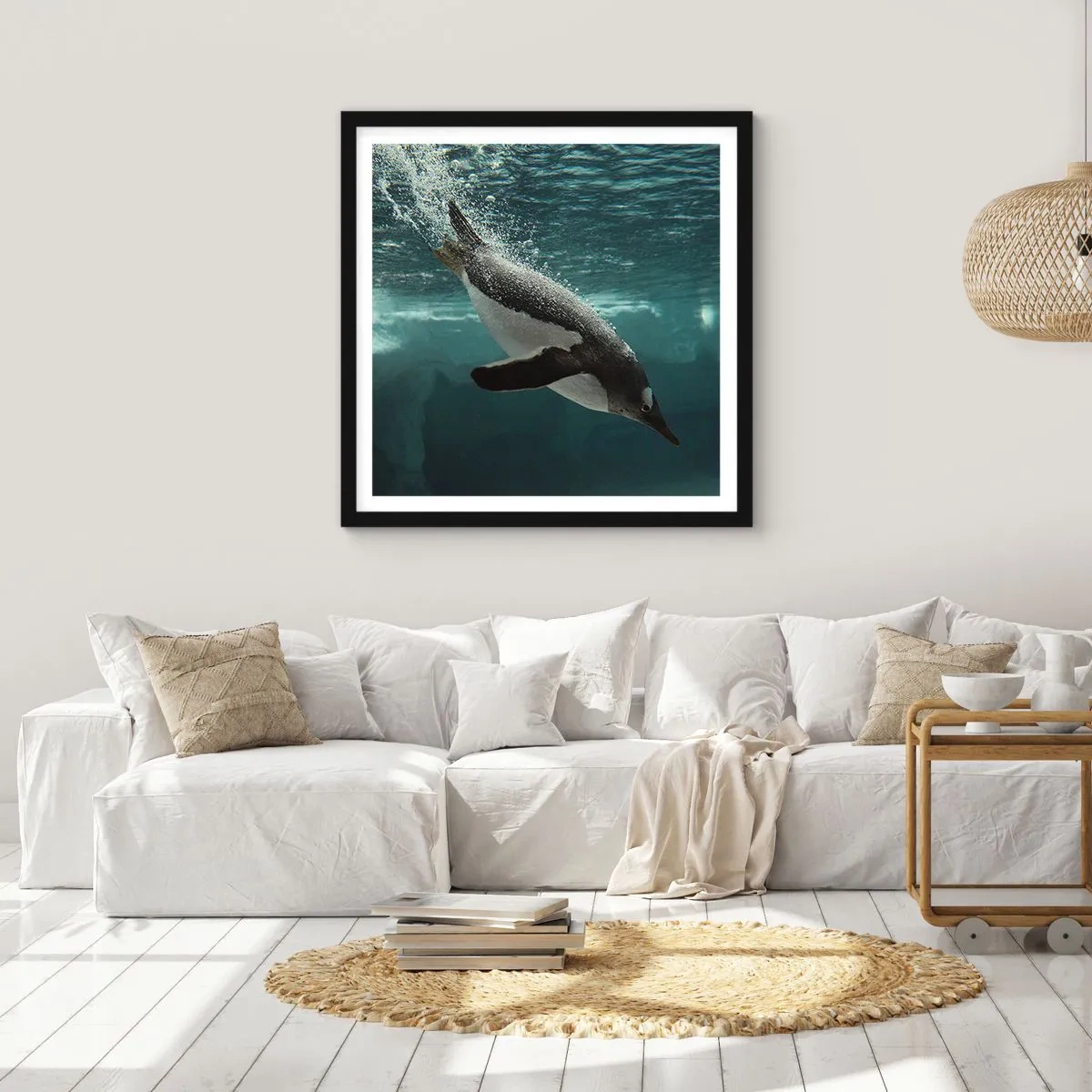 Poszter fehér keretben - Üdv a világomban - 40x40 cm