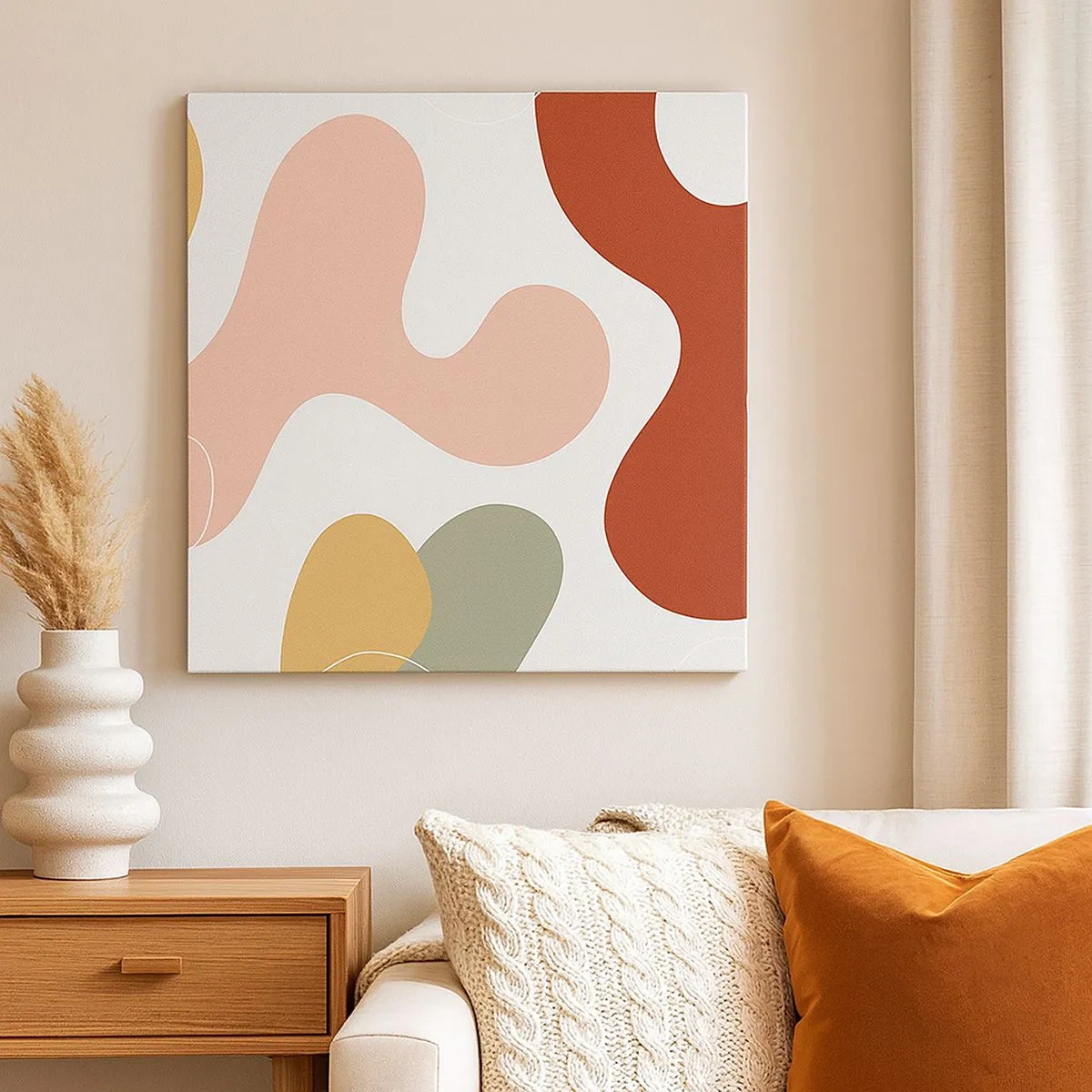 Vászonkép - Pöttyök vagy hullámok? - 30x30 cm