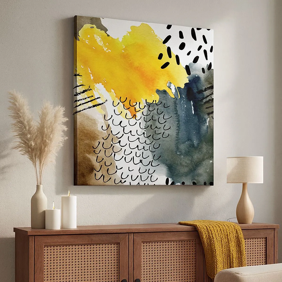 Vászonkép - Az elemek találkozása - 30x30 cm