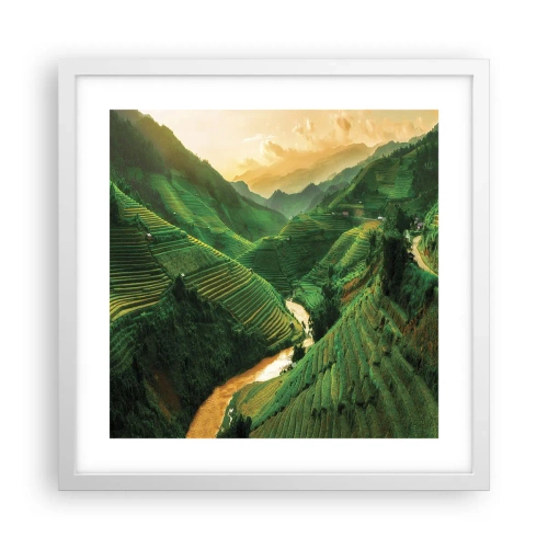 Poszter fekete keretben - Vietnámi völgy - 40x40 cm