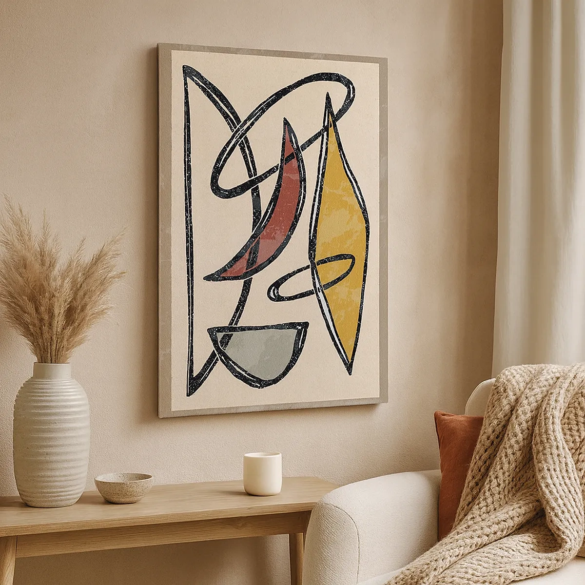 Vászonkép - Kompozíció - ívek és oválisok - 50x70 cm