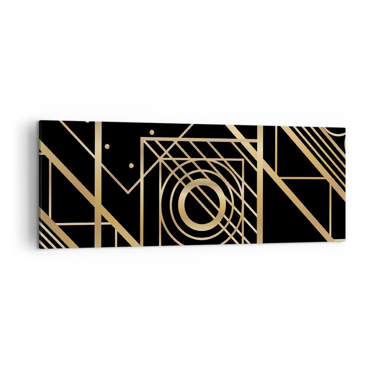 Vászonkép - Arany geometria - 140x50 cm