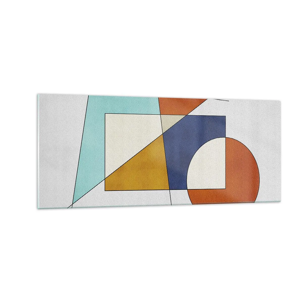 Üveg kép - Absztrakció: modernista szórakozás - 100x40 cm