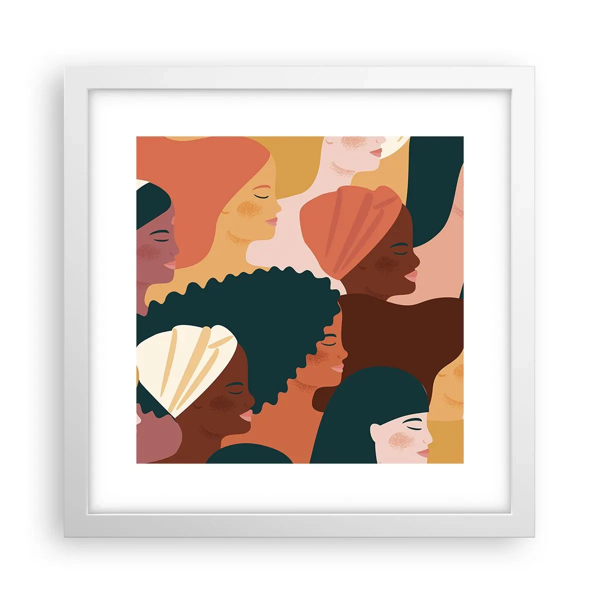 Poszter fekete keretben - Csak a nőiesség - 30x30 cm