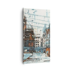 Vászonkép - Egy kopott városi ösvény - 65x120 cm